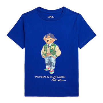 Blue Polo Bear & Big Pony Blue Cotton T-Shirt