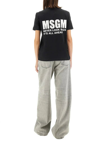MSGM T-SHIRT WITH LOGO (Black)