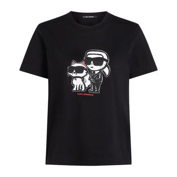 Women Black Ikon Sketch Duo T-shirt