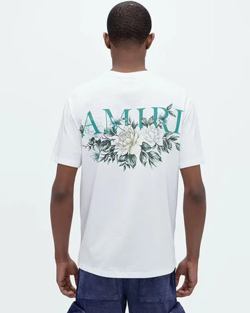 Floral Cotton Regular Fit Tshirt With Logo