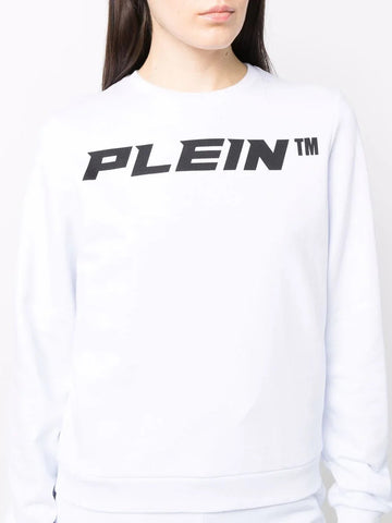 White Cotton Logo-printed sweatshirt