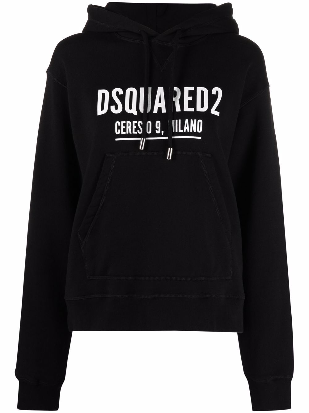 Dsquared2 logo-print pullover black hoodie