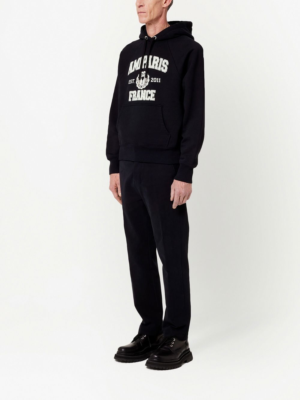 AMI Paris logo-print drawstring hoodie