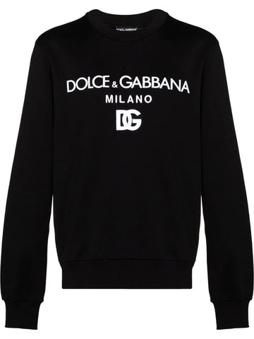 Signature logo-print crew neck black women sweatshirt