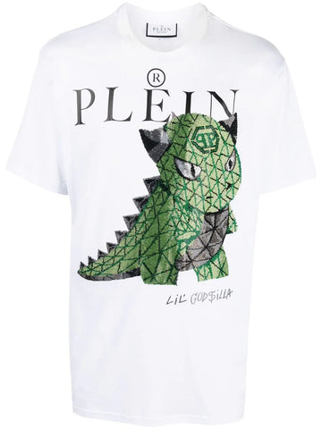 SS Monsters Print White T-shirt