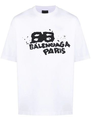 Balenciaga logo-print short-sleeve oversized T-shirt