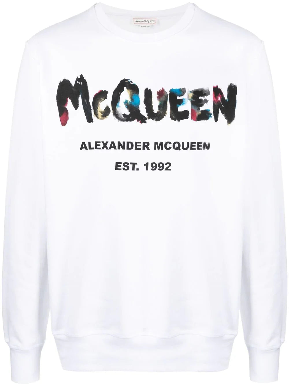 Iconic logo-print White cotton sweatshirt