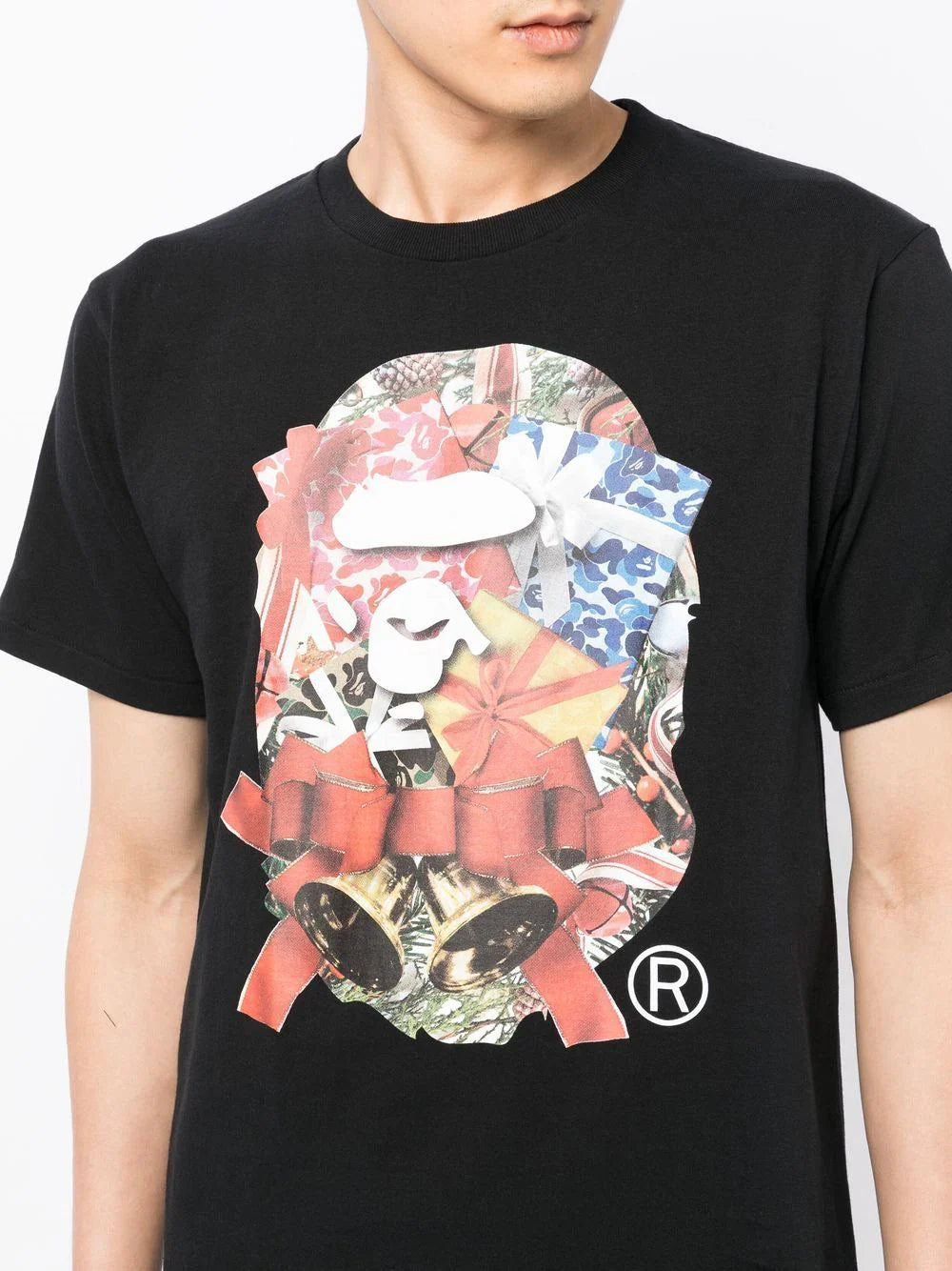 A BATHING APE® Christmas logo print T-shirt
