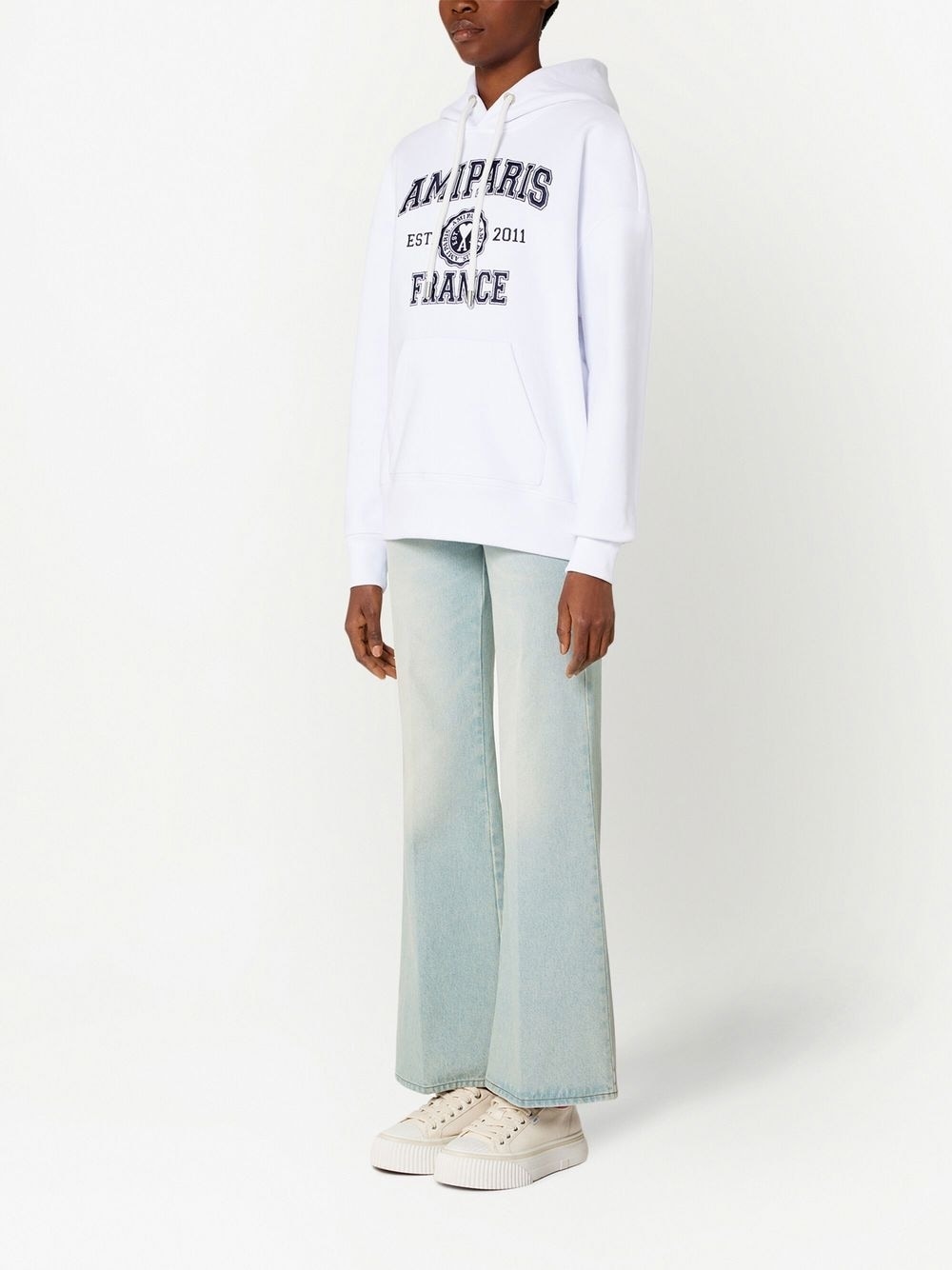 AMI Paris logo-print drawstring hoodie
