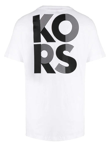 Bold logo-print white cotton T-shirt