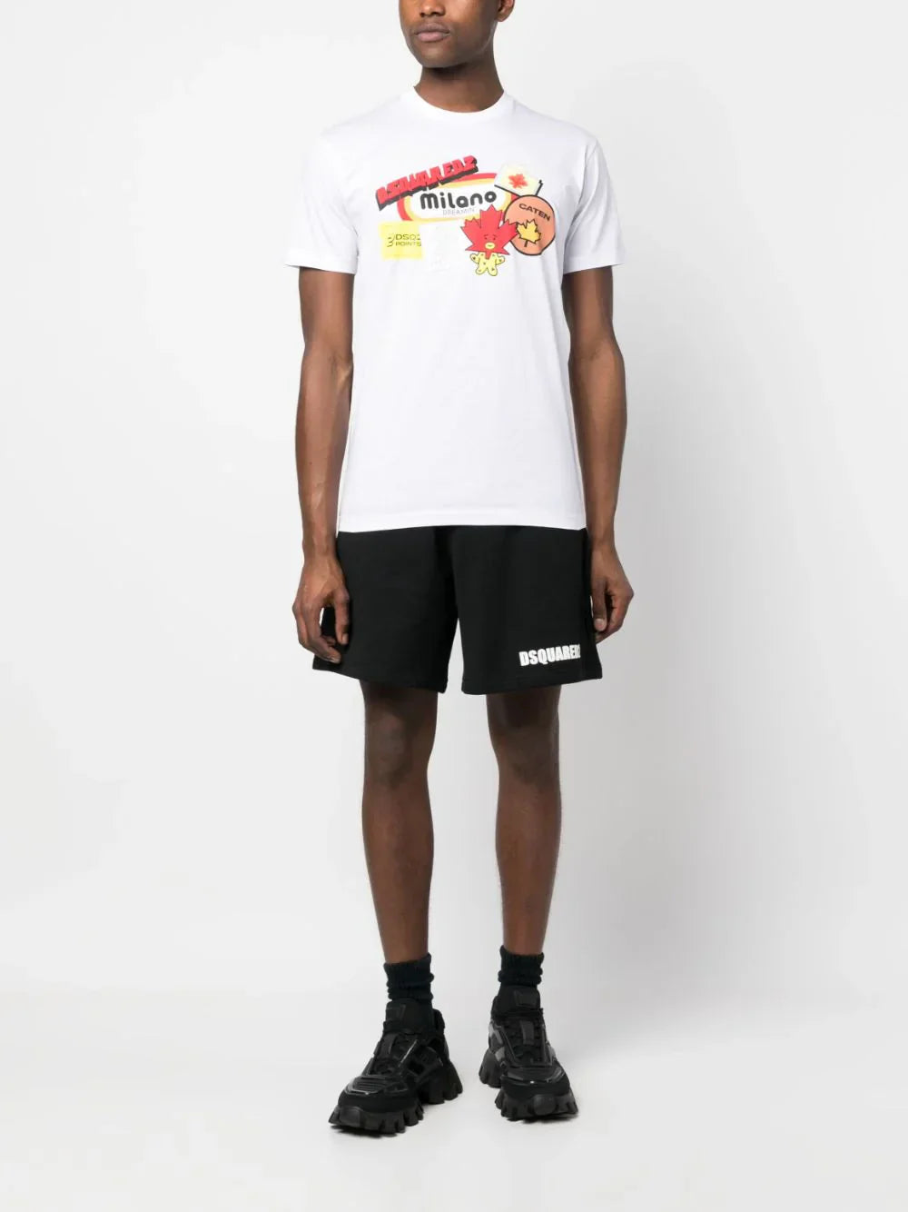 Dsquared2-graphic-print cotton T-shirt