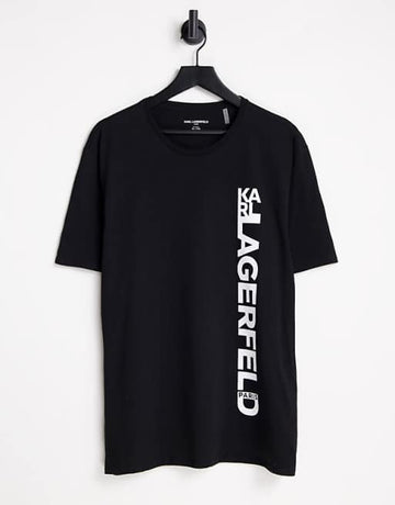 Large vertical logo t-shirt in black