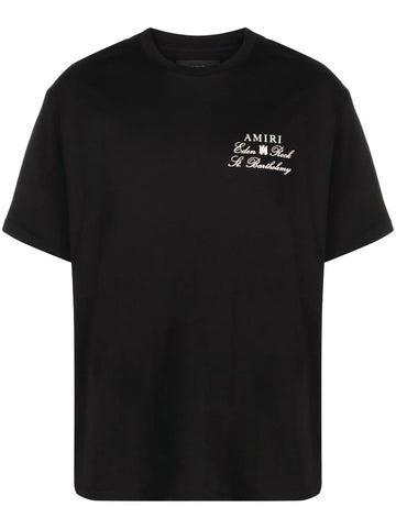 Vinyl logo-print black t-shirt