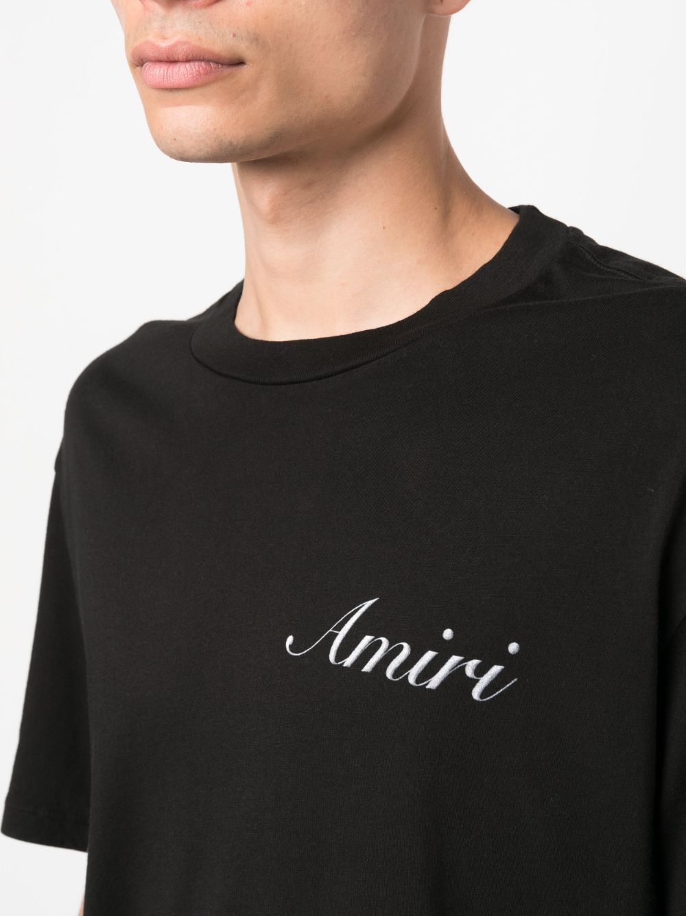 Classic logo-print short-sleeve black T-shirt