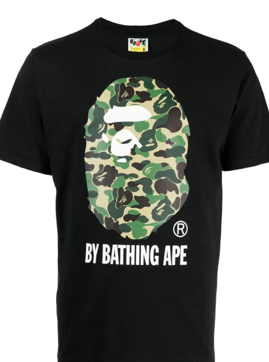 AAPE Graphic-print black cotton T-shirt