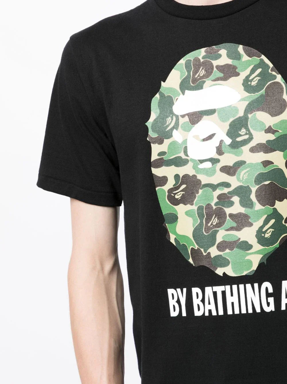 AAPE Graphic-print black cotton T-shirt
