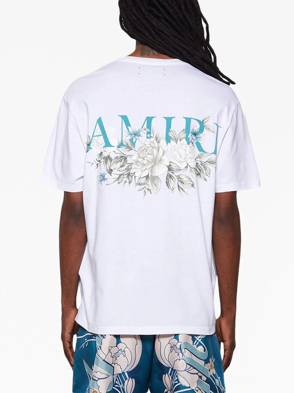 Logo-print white cotton T-shirt