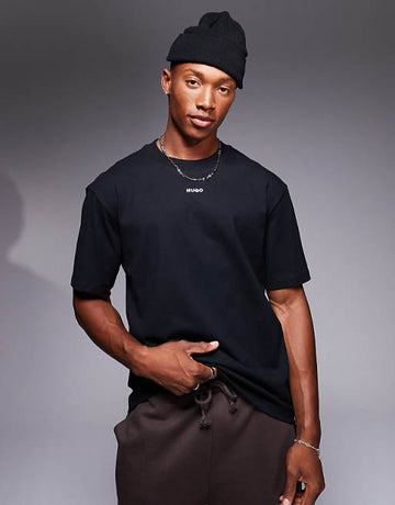 Red dapolino regular fit t-shirt in black