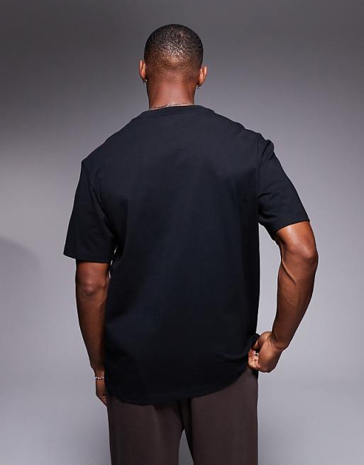 Red dapolino oversized fit t-shirt in black