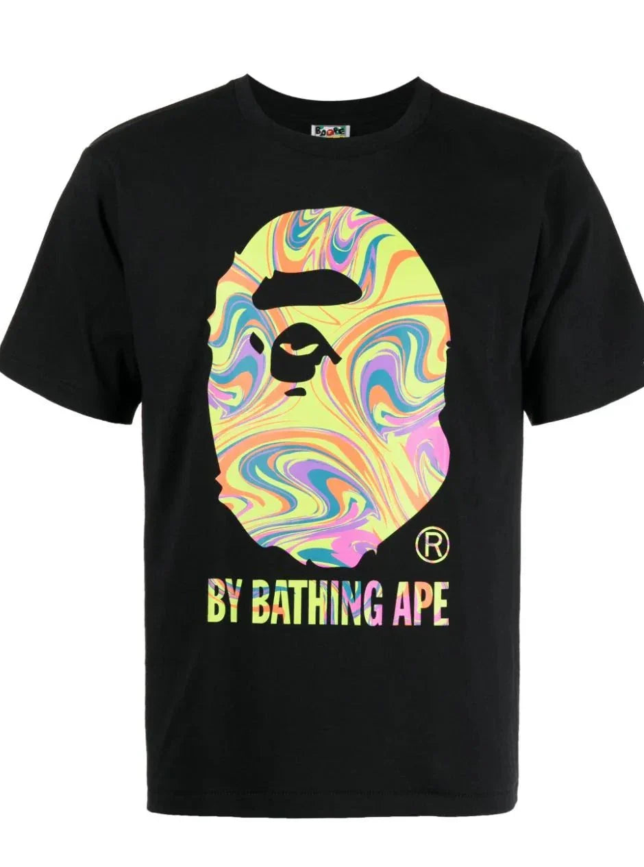 A BATHING APE® Marbling graphic-print T-shirt