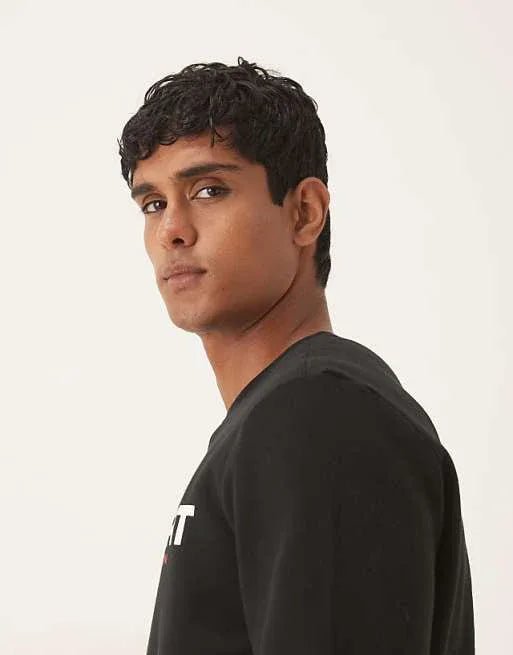 Sports Capsule crew neck logo sweatshirt in black