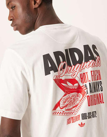 Originals pizza box graphic oversized t-shirt in off white