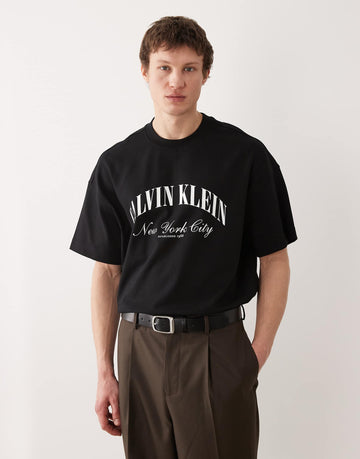 Arched Script New York City Oversized Tee