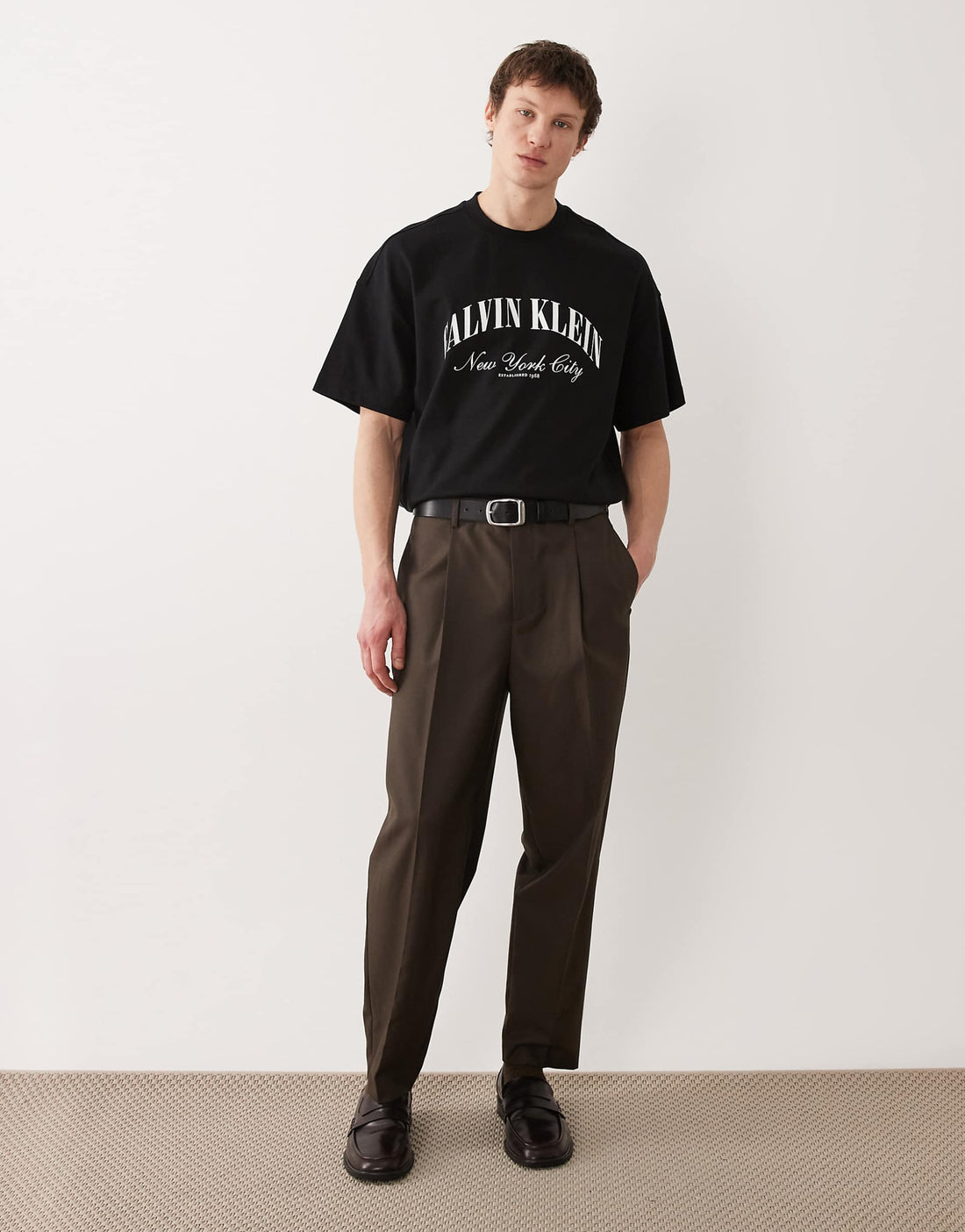 Arched Script New York City Oversized Tee