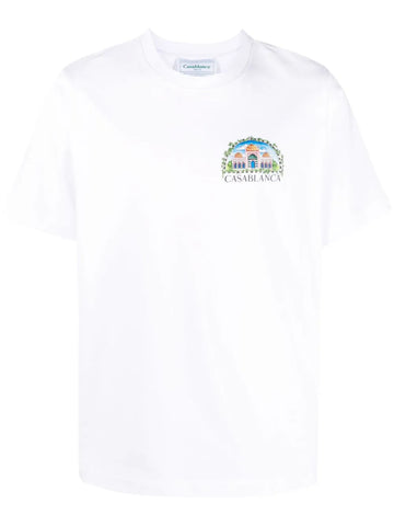 Casablanca logo-print pure-cotton T-shirt