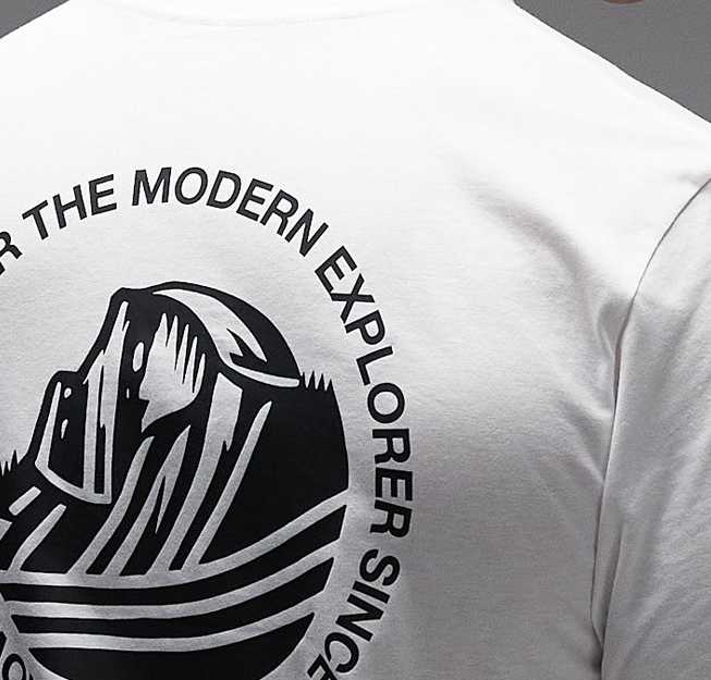 Face Monte backprint t-shirt in white