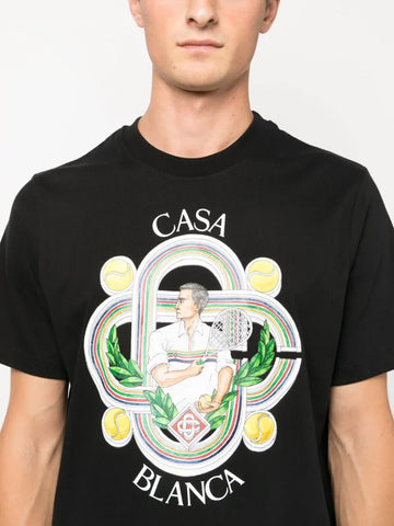 Casa Le Joueur illustration-print T-shirt