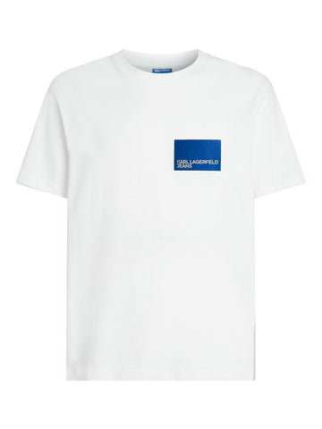 Monochrome Blue Block Logo Tee