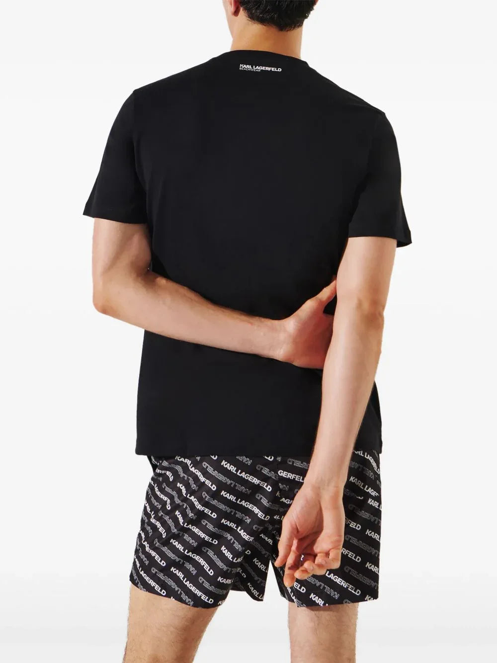 Black logo-print T-shirt