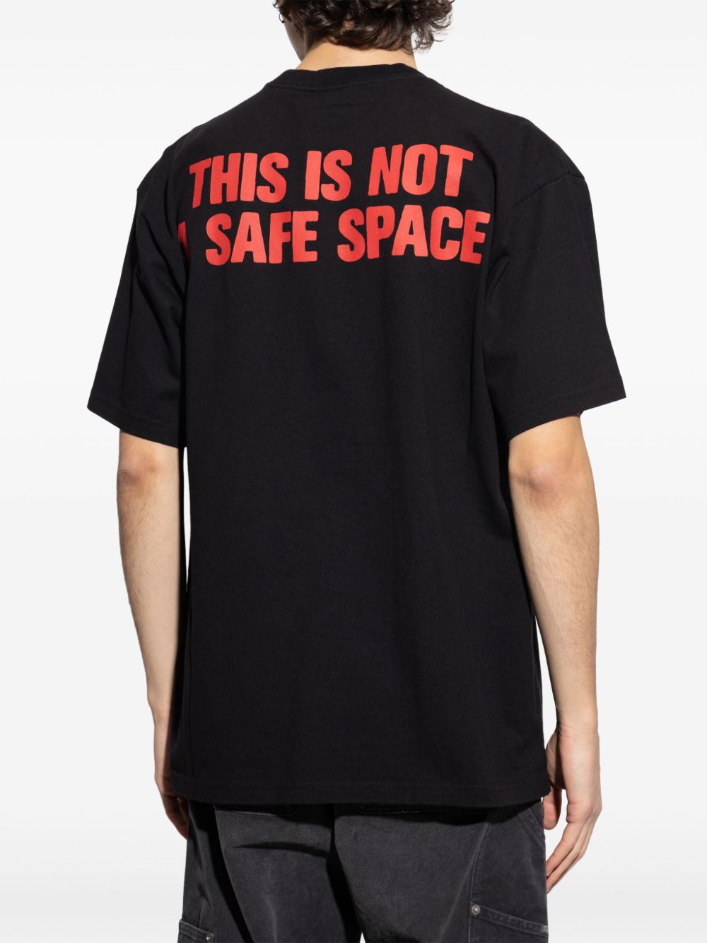 44 LABEL GROUP Black printed oversized t-shirt