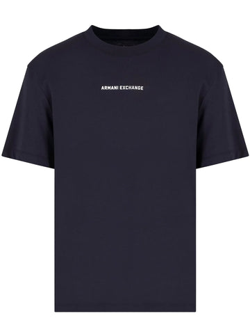 Logo-print on front and back on Navy T-shirt