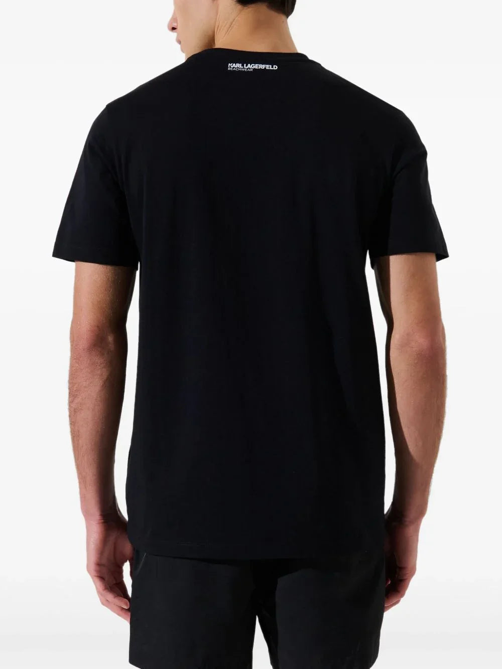 Black elongated-logo T-shirt