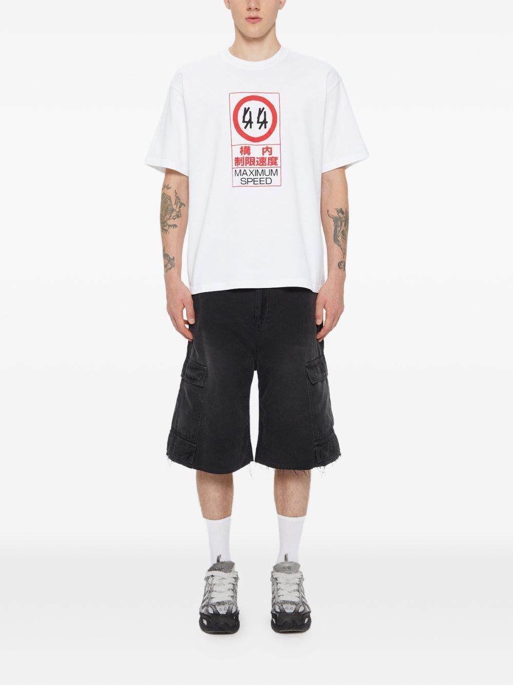 Speed Limit Frame White Oversized Tee