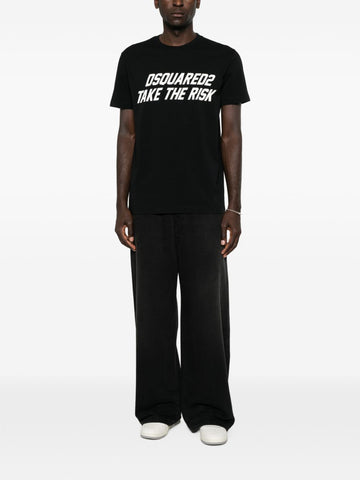 Take The Risk" Slanted Typography Tee