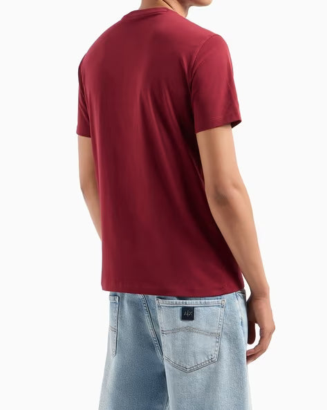 ARMANI EXCHANGE Logo Print Regular Fit Cotton Crew-Neck T-Shirt