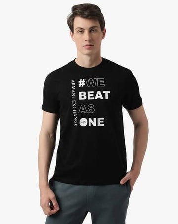 Regular Fit Logo Print T-Shirt (Black)
