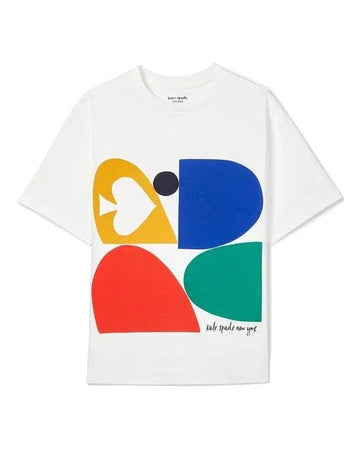 Geometric Print Relaxed Fit Cotton T-Shirt