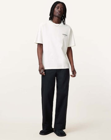 White Underground Oversized Crew-Neck T-Shirt