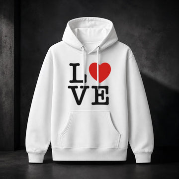 Modern Heart “LOVE” Fleece Hoodie
