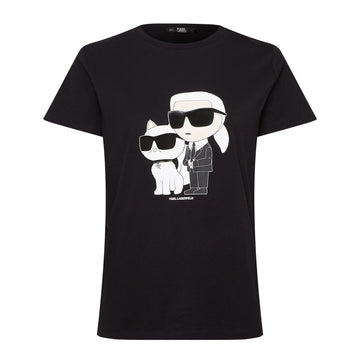 Women Black Ikonik Duo Printed T-shirt