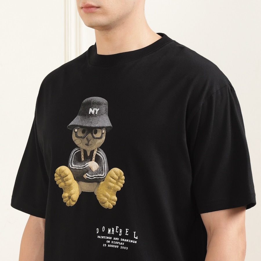 New Yorker Men Black Oversized T-shirt