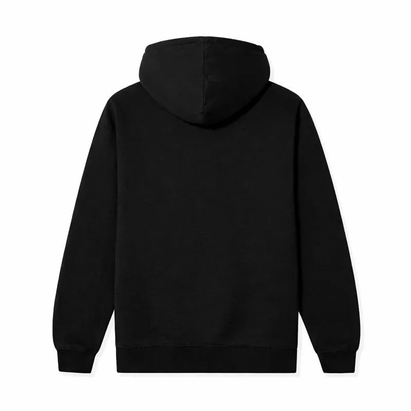 Classic logo-print regular-sleeve black hoodie