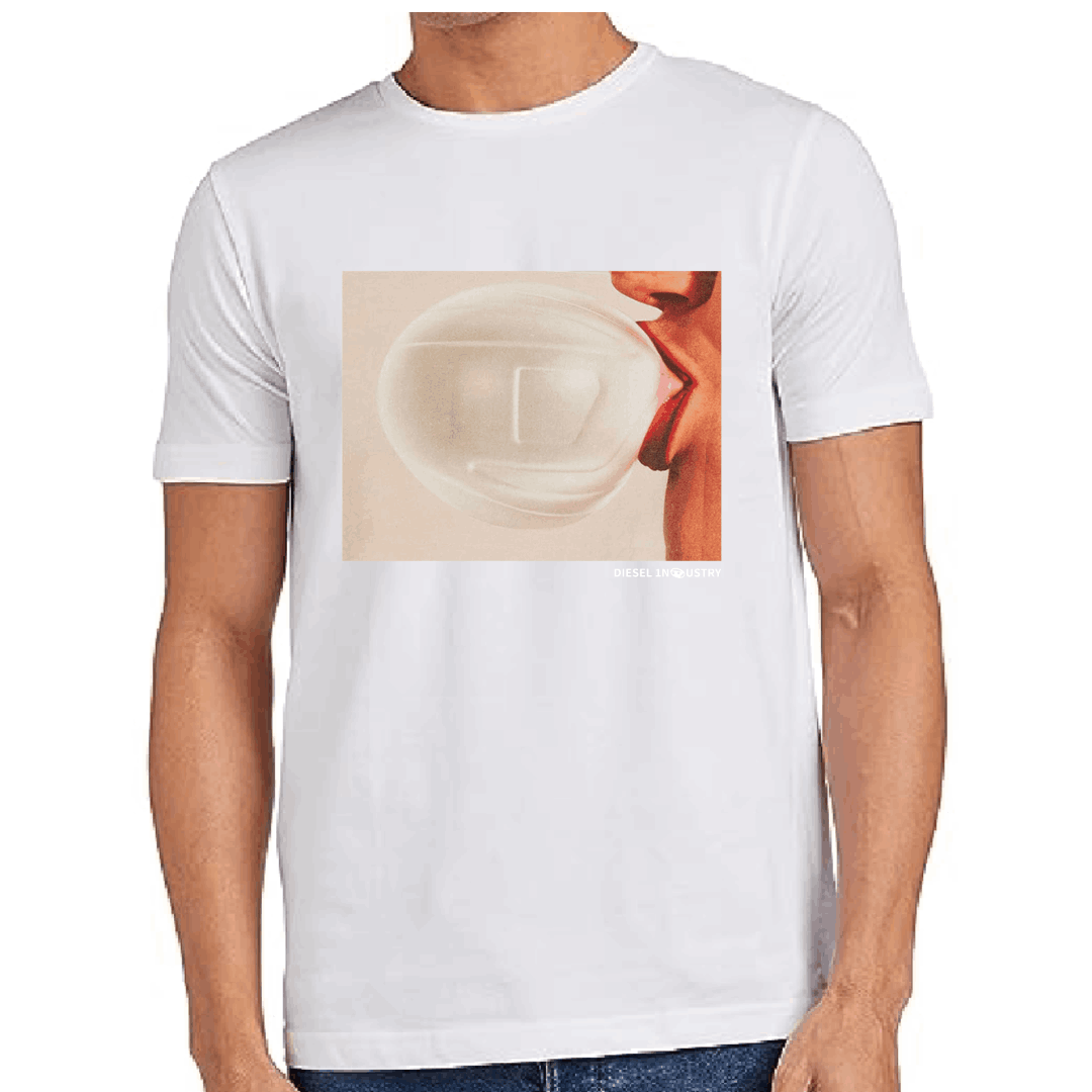 Men's bubblegum logo black print tshirt