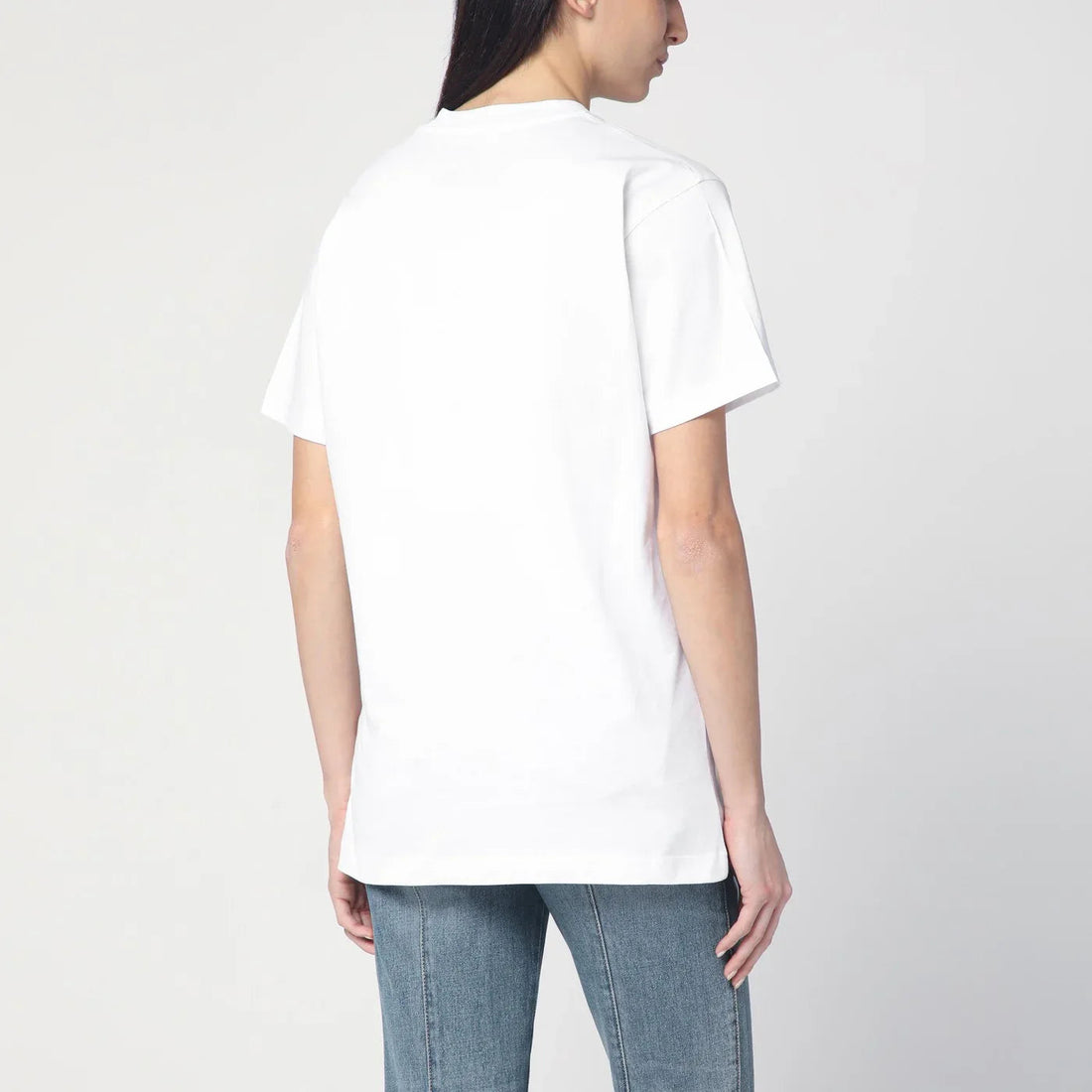 White cotton Smile T-shirt