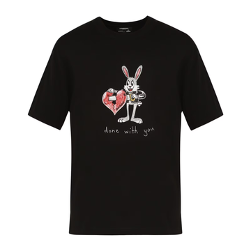 Domrebel Men Black Breakup Oversized T-shirt