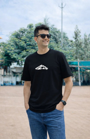 Icon-printed T-shirt in Black